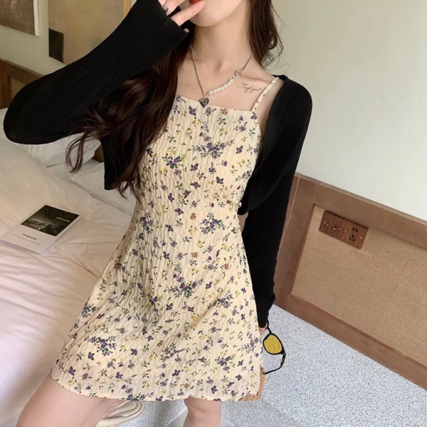 Lightweight Long Sleeve Open Front Knitwear Free Size