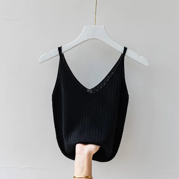 cn-11134207-7r98o-lsp0zqg0el7hd2.webp Silk Chiffon V neck Knitwear Camisole Free Size