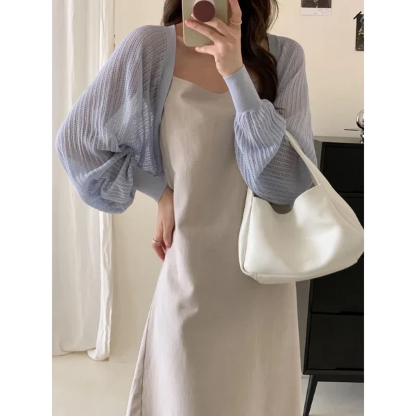 cn-11134207-7r98o-lsp2do6bokwta1.webp Thin Breathable Sunscreen Knitwear Cardigan Free Size