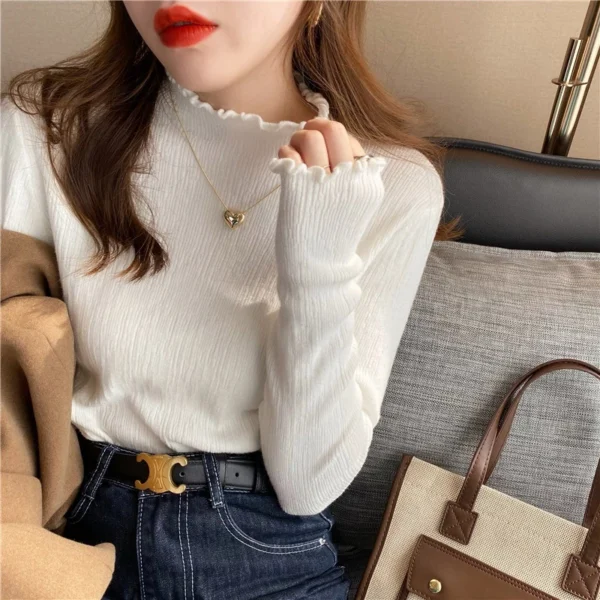 my-11134201-23020-hbctz92rtpnv88.webp Lace Trim Knitwear Base Layer Top Free Size
