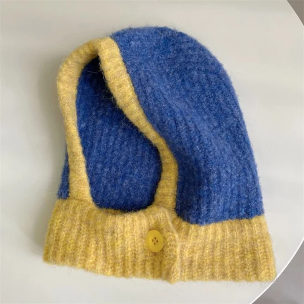 MISSKOI Color Block Knitted Balaclava Hat