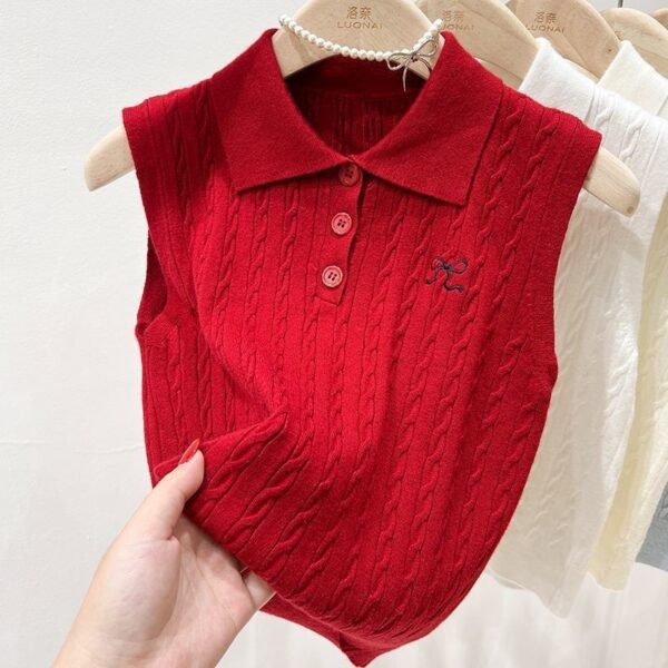 Embroidered Knitwear Strapless Camisole Free Size