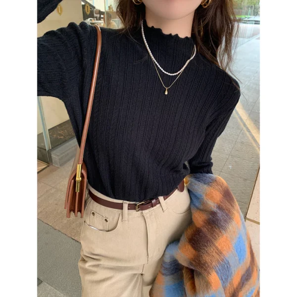 sg-11134201-7rblo-m62ea6xbxtgr62.webp Half High Collar Knitwear Sweater Free Size