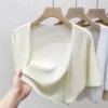 sg-11134201-7rccr-m6c2rhmz2xlj6e.webp Ice Silk Knitwear Crop Cardigan Free Size