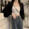 sg-11134201-7rccu-m6gf8xmw10nd8c.webp Lantern Sleeve Crop Knitwear Cardigan Free Size
