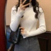 sg-11134201-7rdvy-lyd38lyirifba3.webp Lace Patchwork Half Collar Knitwear Free Size
