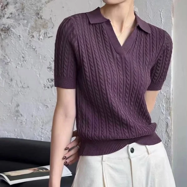 sg-11134201-81zu5-mmvqrmcxlq115b.webp V Neck Crop Knitwear Top Free Size