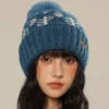 MISSKOI Retro Pom Pom Knitted Hat
