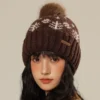 MISSKOI Retro Pom Pom Knitted Hat