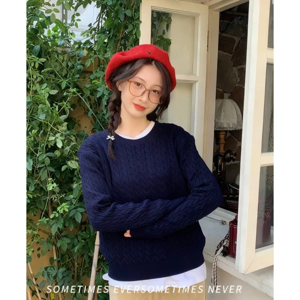 Long Sleeve Knitwear Base Layer Top Free Size