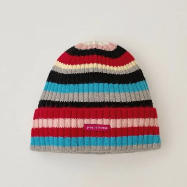 MISSKOI Colorful Striped Knitted Hat